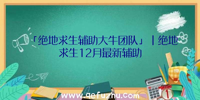「绝地求生辅助大牛团队」|绝地求生12月最新辅助
